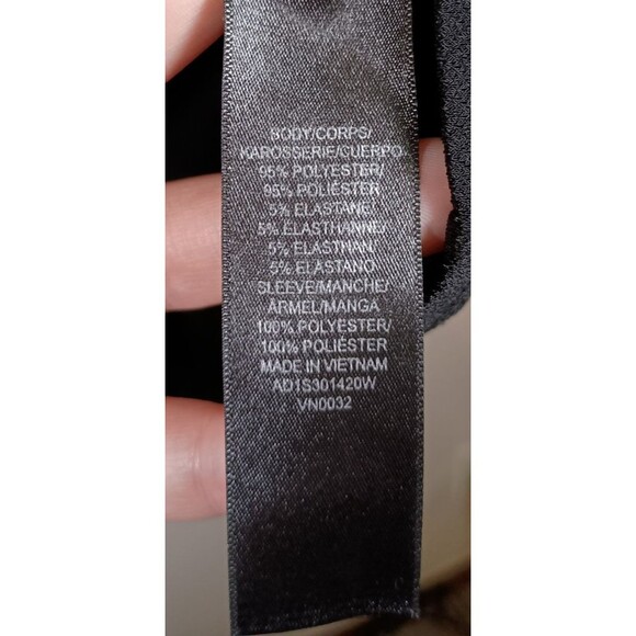 Adrianna Papell Women's Black Clip Dot Sheer Long Sleeve Sweater Plus Size 2X - Picture 5 of 6